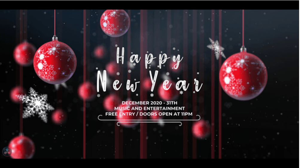 Christmas Party Invitation | Free Template for Davinci Resolve