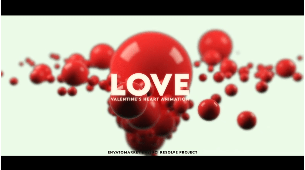 Valentines Day Heart Animation | Free Templates for Davinci Resolve