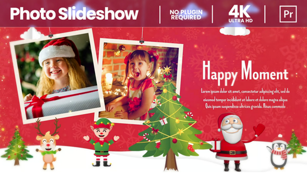 Christmas Slideshow | Free Template for Premiere Pro -