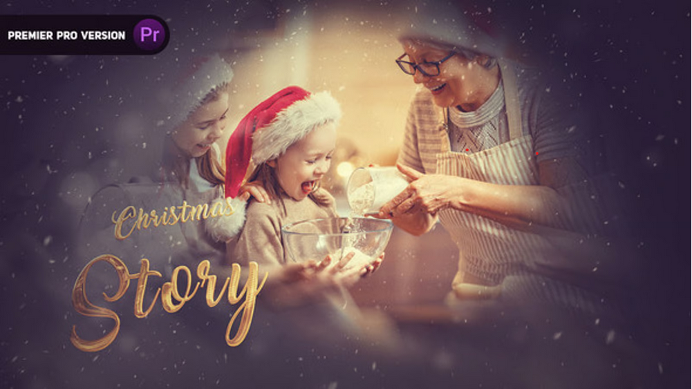 Christmas Wishes, Slideshow | Free Template for Premiere Pro -