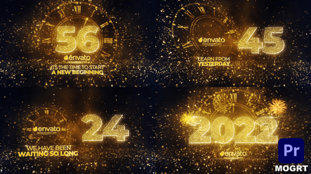 New Year Countdown 2025 MOGRT | Free Template for Premiere Pro –