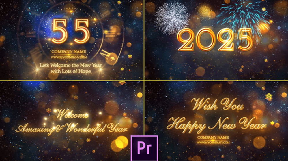 New Year Cartoon 2025 | MOGRT | Free Template for Premiere Pro –