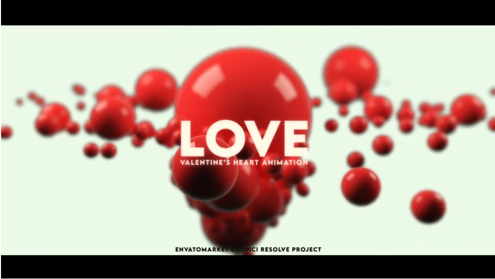 Valentines Day Heart Logo & Promo | Free Templates for Davinci Resolve