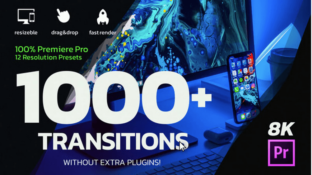 1000 Premiere Pro Transitions | Motion Design Presets | Resizable | Free Pack for Premiere Pro –