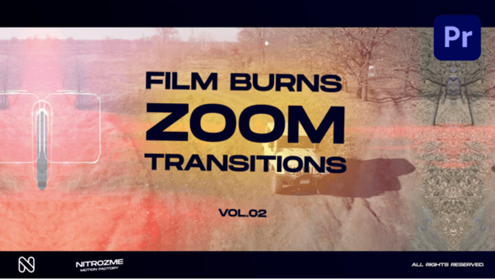 Film Burns Zoom Transitions Vol. 02 | Free Transitions Pack for Premiere Pro –