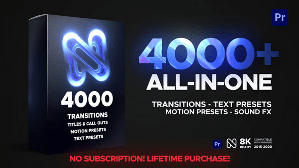 4000 All in one Transition Pack |Free for Premiere Pro