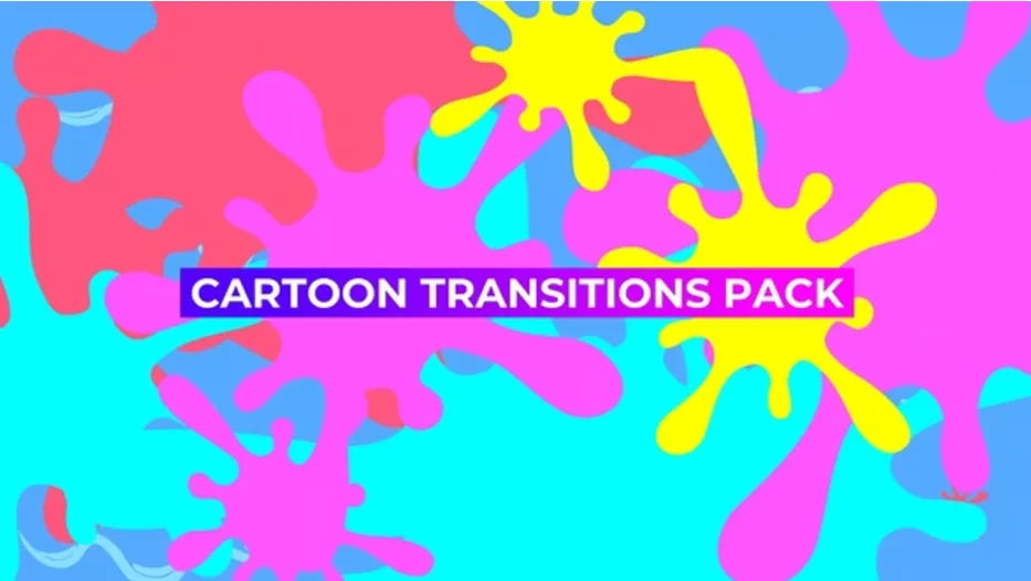 Cartoon Transitions Pack | Free templates for Davinci Resolve