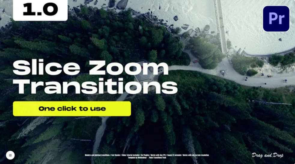 Free Slice Zoom Transitions