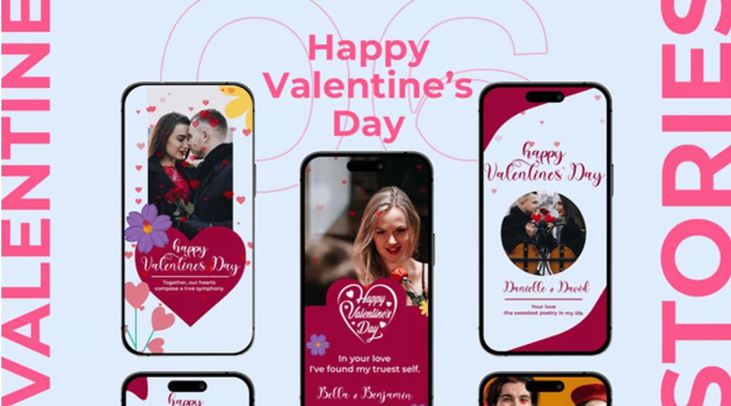 06 Valentine’s Day Instagram Stories | Free Insta Stories for After Effects