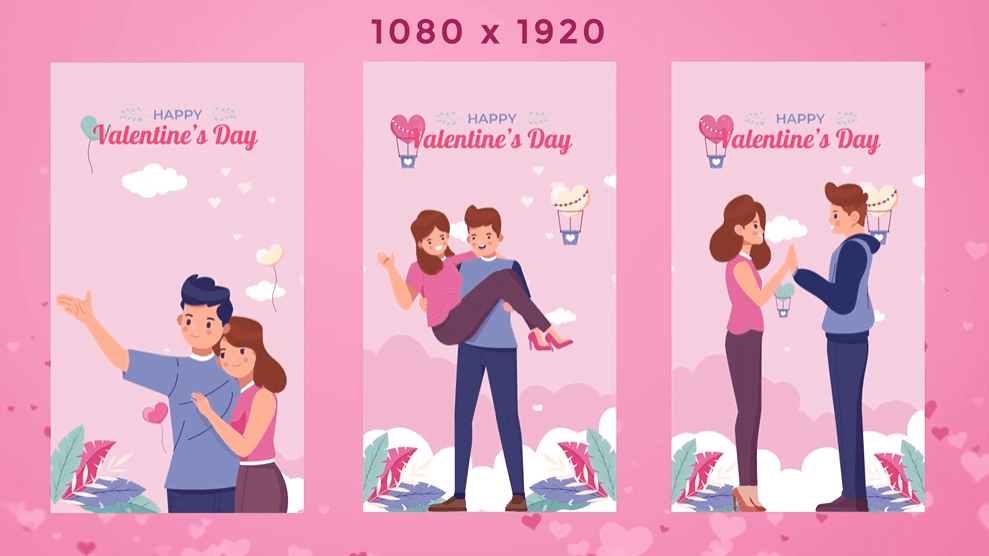 Valentine’s Day Romantic Couples Instagram Stories |Free for After Effects