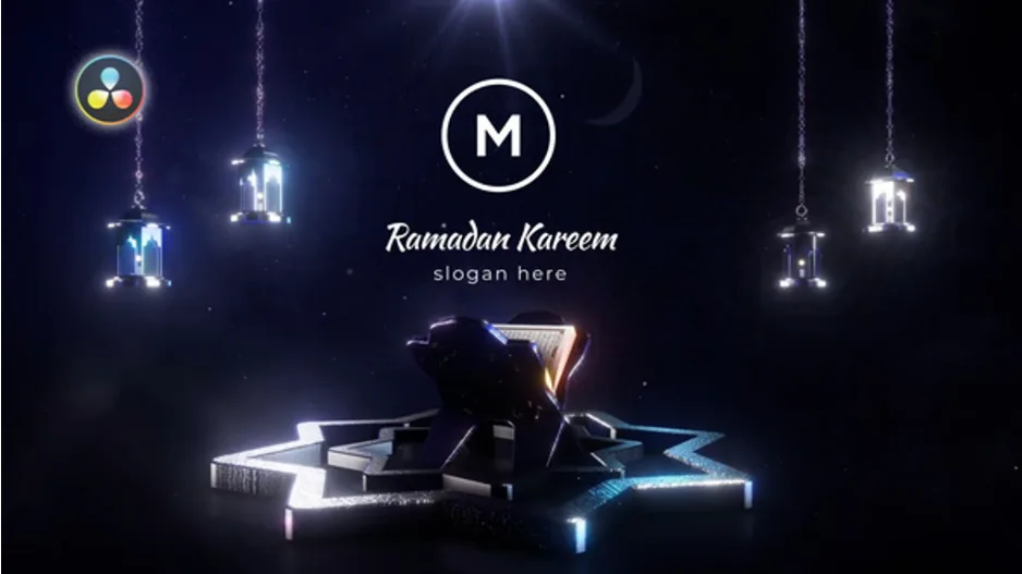 Ramadan Month Logo Reveal | Free templates for Davinci Resolve
