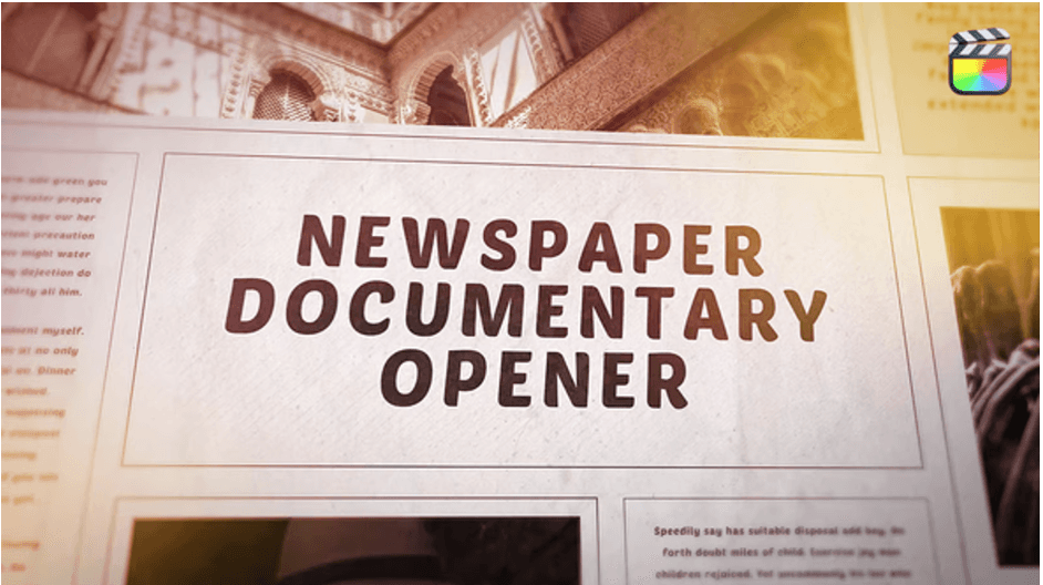 Newspaper History Slideshow | Free templates for Final cut Pro