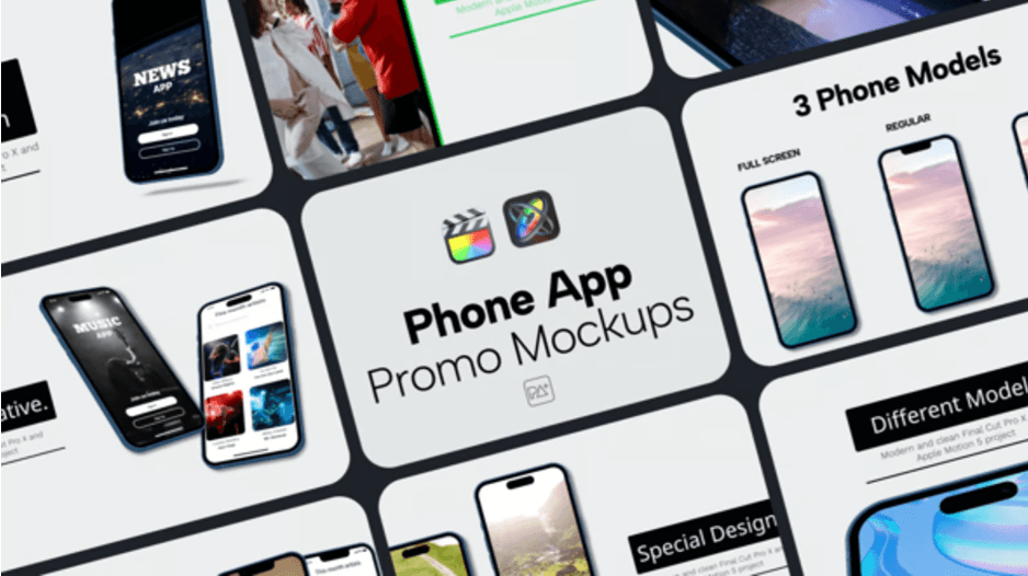 Phone App Promo   | Free templates for Final cut Pro